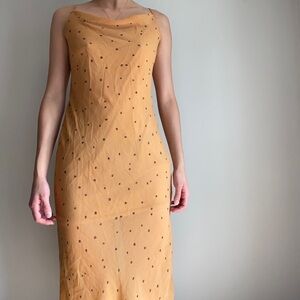 Tan cowl neck dress, XS